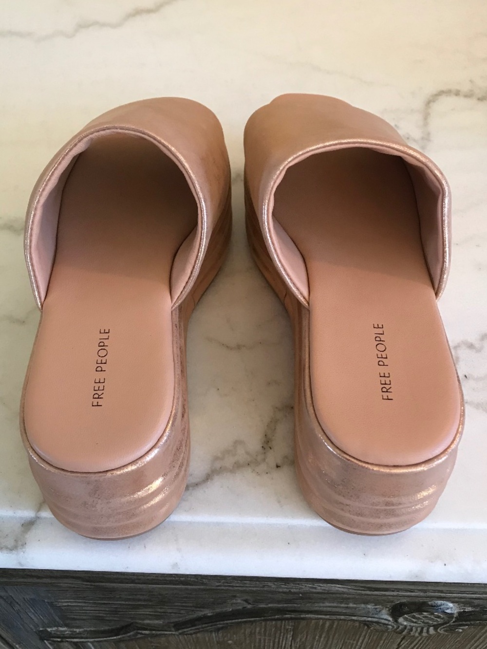 🆕 RETRO ROSE GOLD FREE PEOPLE HARBOR FLATFORM - Picture 6 of 15